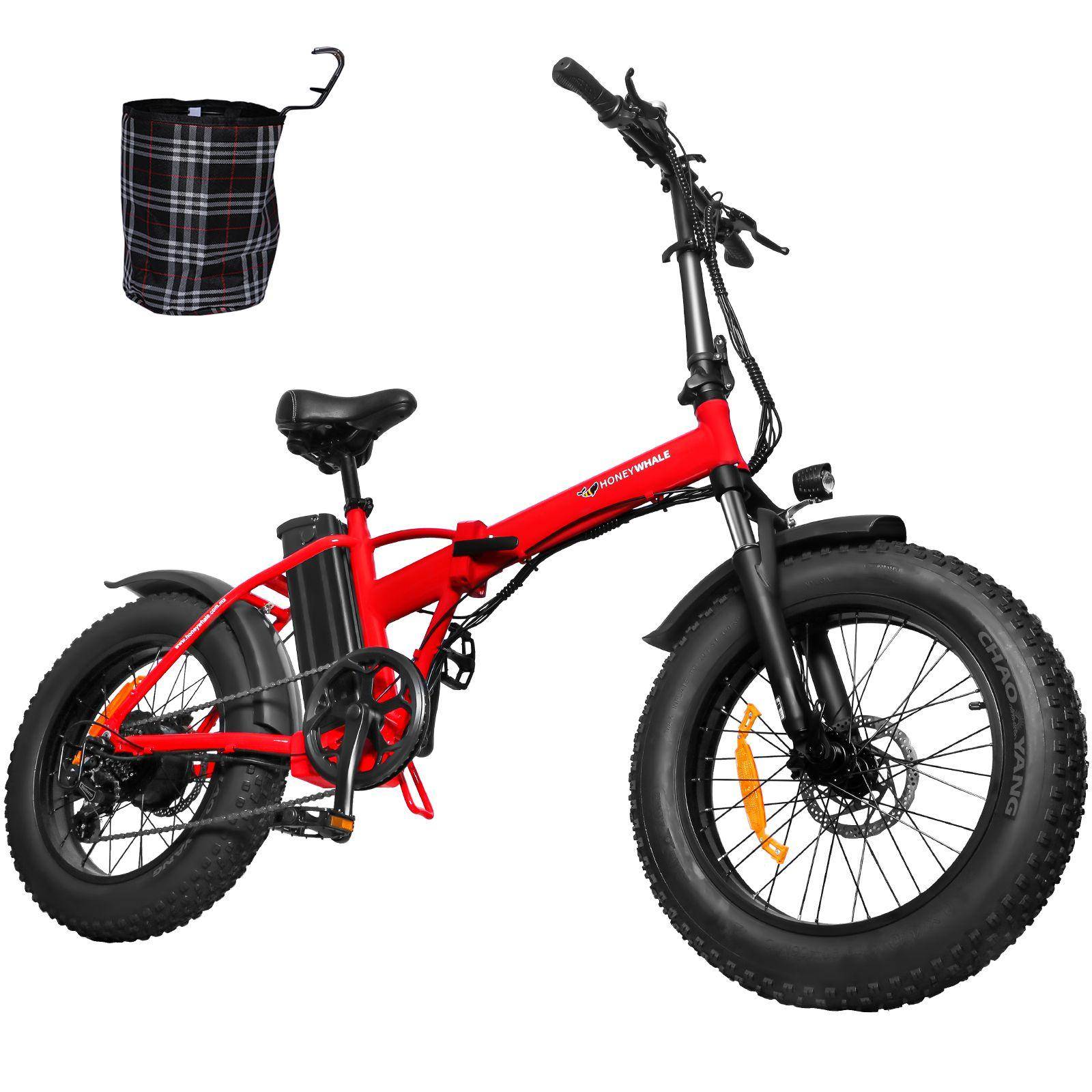 Bicicleta Eléctrica Plegable Honey Whale F6 Rojo Bicicleta Eléctrica Plegable Honey Whale F6 Rojo