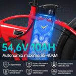 Bicicleta Eléctrica Plegable Honey Whale F6 Rojo
