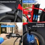 Bicicleta Eléctrica Plegable Honey Whale F6 Rojo