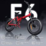 Bicicleta Eléctrica Plegable Honey Whale F6 Rojo
